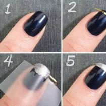 Manicure with ribbons for nail design